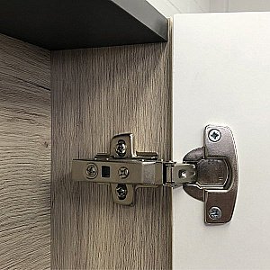 Зеркало со шкафом Comforty Мерано 00-00008508 90 белый/дуб дымчатый в ванную от интернет-магазине сантехники Sanbest