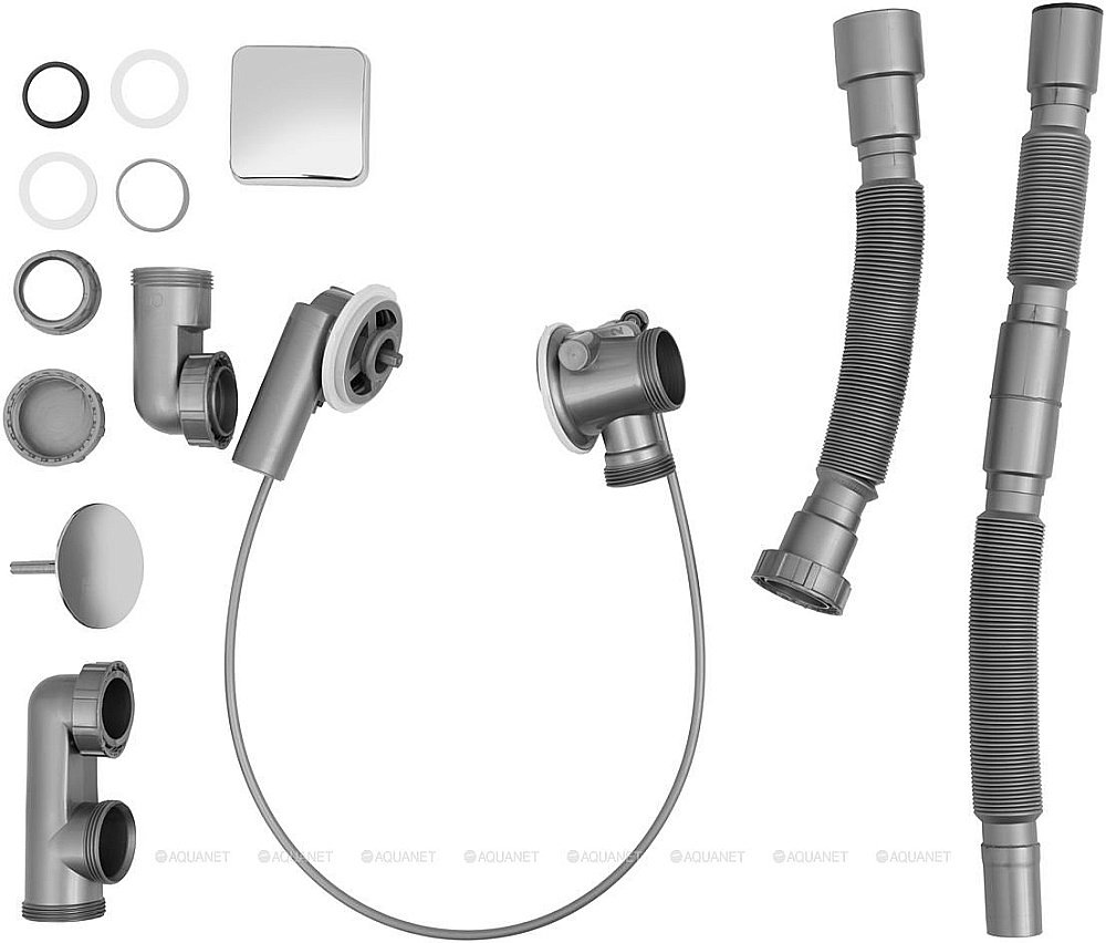 Слив-перелив для ванны Aquanet 339431 хром купить в интернет-магазине сантехники Sanbest