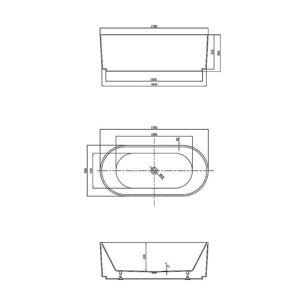 Ванна Vincea VBT-426-1700 белая купить в интернет-магазине Sanbest