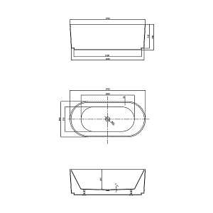 Ванна Vincea VBT-426-1700 белая купить в интернет-магазине Sanbest