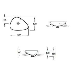 Тумба с раковиной Jacob Delafon PRESQU'ILE 83 EB1106-G1C+EVI102-00 белая глянцевая для ванной в интернет-магазине Sanbest