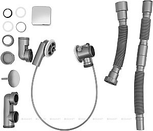 Слив-перелив для ванны Aquanet 339431 хром купить в интернет-магазине сантехники Sanbest