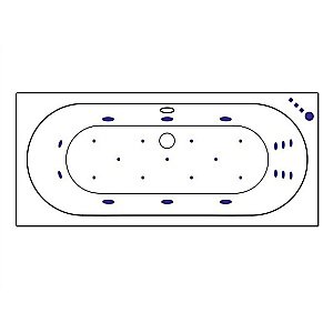 Ванна акриловая EXCELLENT Oceana Slim ULTRA WAEX.OCE17S.ULTRA.GL 170x75 белая с гидромассажем купить в интернет-магазине Sanbest