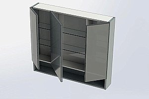 Зеркальный шкаф Aquanet Виго 100 сине-серый купить в интернет-магазине сантехники Sanbest