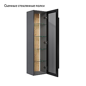 Пенал Jorno Notte 100 Not.04.120/P/A/JR антрацит для ванной в интернет-магазине сантехники Sanbest