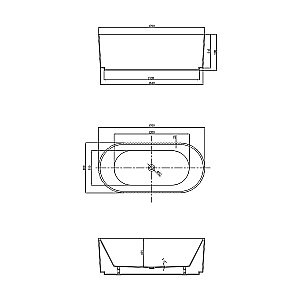 Ванна Vincea VBT-426-1700 белая купить в интернет-магазине Sanbest