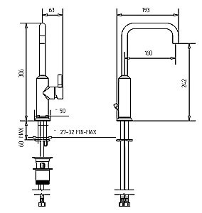 Смеситель для раковины Migliore SIRIUS 28173 хром купить в интернет-магазине сантехники Sanbest
