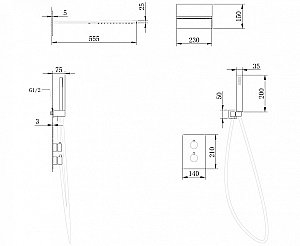Душевая система ABBER Weiss Insel AF8052W белый купить в интернет-магазине сантехники Sanbest