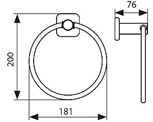 Полотенцедержатель Kaiser KH-4701 бронза купить в интернет-магазине сантехники Sanbest