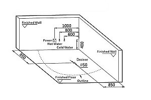 Ванна акриловая Gemy Arc-shape G9041 K 150х150 белая с гидромассажем купить в интернет-магазине Sanbest