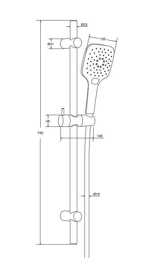 Душевой гарнитур RedBlu by Damixa Origin Evo 918200000 купить в интернет-магазине сантехники Sanbest