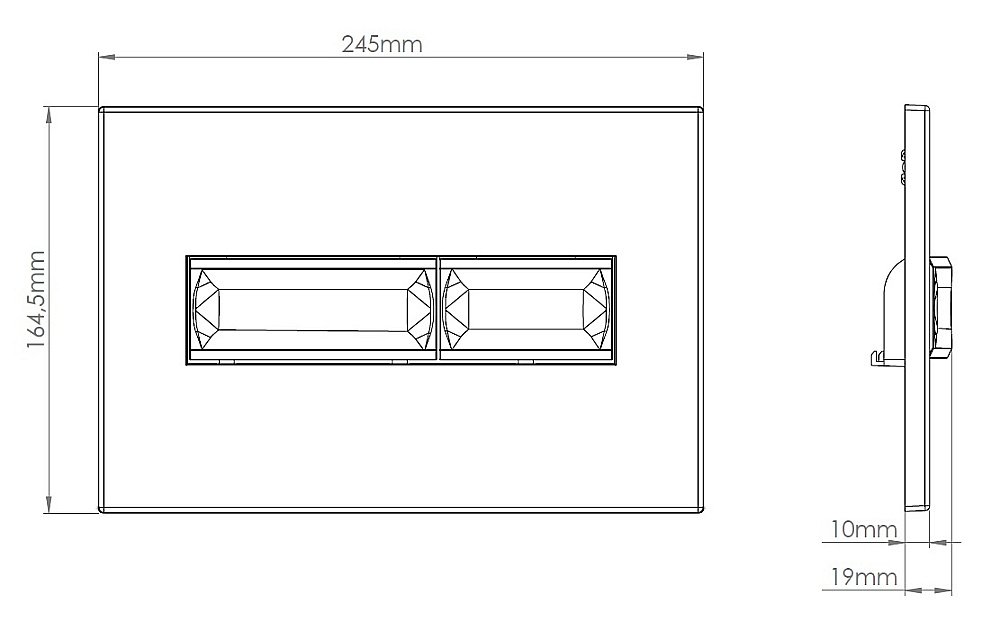Кнопка для инсталляции Vincea Line VFP-732CH хром купить в интернет-магазине сантехники Sanbest