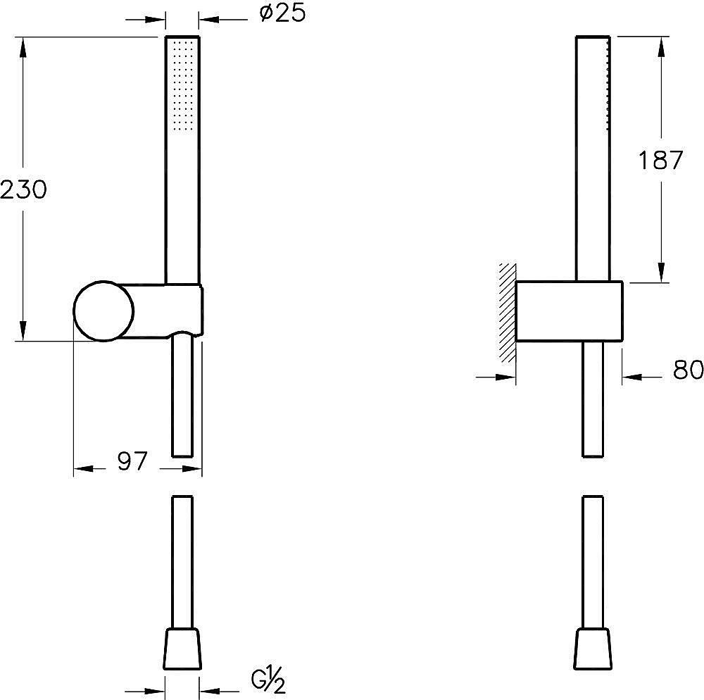 Душевой гарнитур VitrA Origin A4554326 купить в интернет-магазине сантехники Sanbest