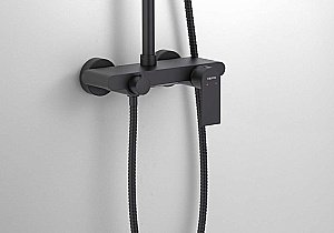 Душевая система Aquatek ЛИРА AQ2440MB черная матовая купить в интернет-магазине сантехники Sanbest