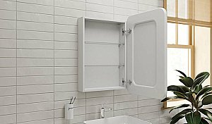 Зеркальный шкаф Jorno Bosko 60 Bos.03.60/W белый купить в интернет-магазине сантехники Sanbest