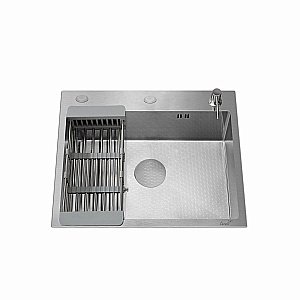 Кухонная мойка CeruttiSpa GLORIA50 nano embos CT11255 матовый хром купить в интернет-магазине сантехники Sanbest