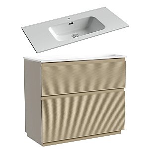 Тумба с раковиной Sancos FOLK Floor FL100FCP/CN7003 100 Капучино для ванной в интернет-магазине Sanbest