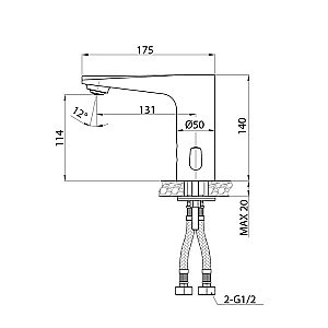 Смеситель для раковины Iddis Pulse PULSBS3i86 купить в интернет-магазине сантехники Sanbest