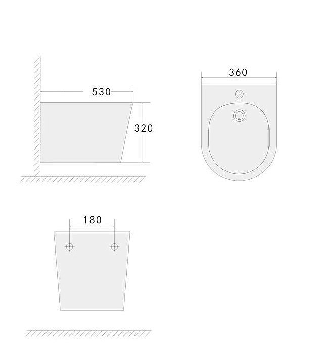 Биде Boheme Avva 973-MW-BIDET белое матовое купить в интернет-магазине Sanbest