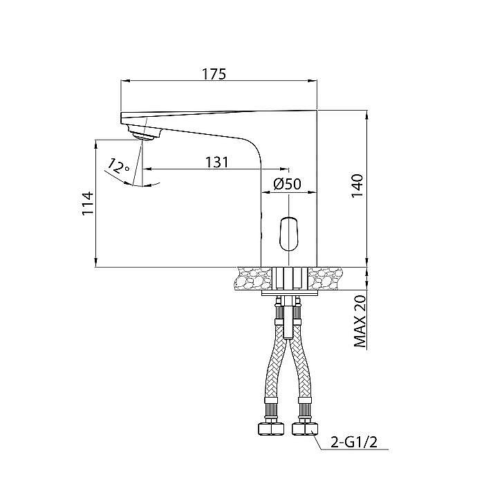Смеситель для раковины Iddis Pulse PULSBS3i86 купить в интернет-магазине сантехники Sanbest