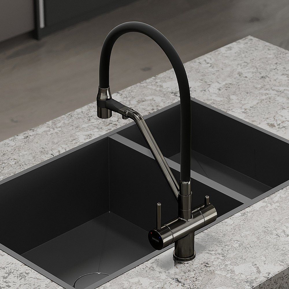 Смеситель для кухни Sancos Dora SC4003GG вороненая сталь купить в интернет-магазине сантехники Sanbest