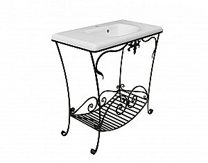 Консоль Эстет Каре №7 с белой раковиной для ванной в интернет-магазине сантехники Sanbest