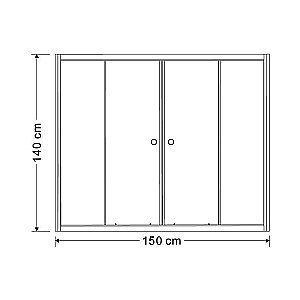 Душевая шторка на ванну Aquanet AQ5 150х140 купить в интернет-магазине Sanbest