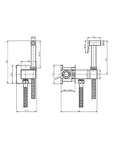Гигиенический душ со смесителем WeltWasser HIGI Q01 GL золото купить в интернет-магазине сантехники Sanbest