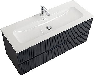 Тумба с раковиной Cezares DUET-N 120 DUET-N-1200-2C-SO-GR-P графит для ванной в интернет-магазине Sanbest