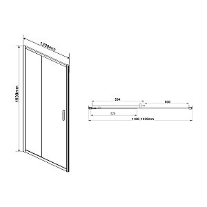 Душевая дверь Vincea Garda VDS-1G120CGB 120 купить в интернет-магазине Sanbest