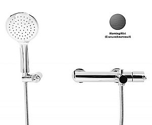 Смеситель для ванны и душа Cezares LEAF-VD-L-MM Стальной матовый купить в интернет-магазине сантехники Sanbest