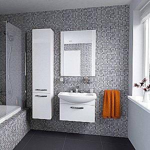 Зеркало Акватон Ария 80 белое в ванную от интернет-магазине сантехники Sanbest