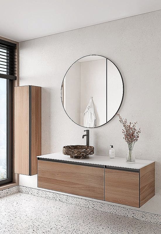 Пенал Armadi Art QUATRO WILLOW профиль ANTHRACITE для ванной в интернет-магазине сантехники Sanbest