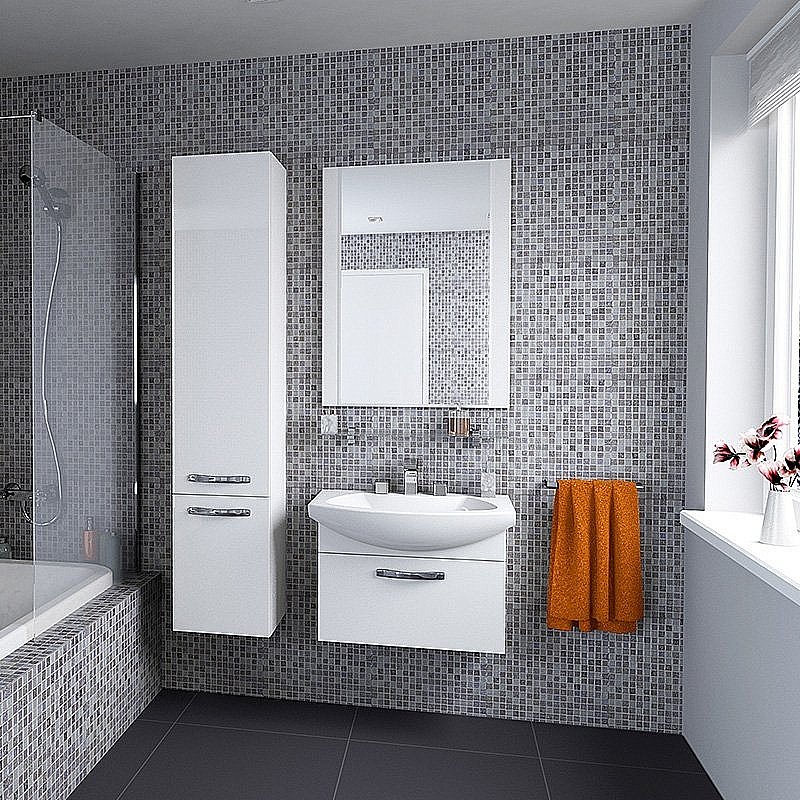 Зеркало Акватон Ария 80 белое в ванную от интернет-магазине сантехники Sanbest