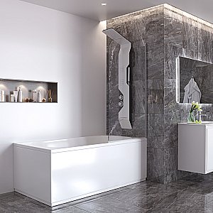 Душевая панель Taliente TA-G-A05W/Bcr+s белая/хром купить в интернет-магазине сантехники Sanbest