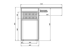 Тумба с раковиной Aquanet Токио 239289 110 белый глянец для ванной в интернет-магазине Sanbest