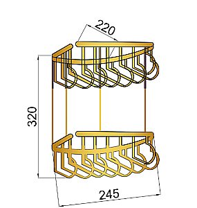 Полка угловая Boheme Medici 10622 купить в интернет-магазине сантехники Sanbest