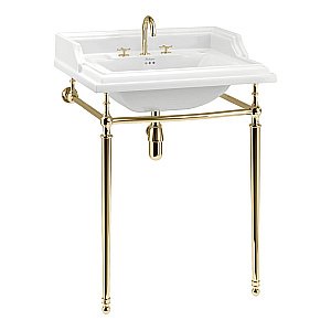 Консоль с раковиной Burlington Classic B15 3TH золото для ванной в интернет-магазине сантехники Sanbest