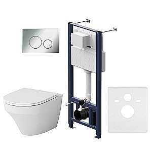 Унитаз подвесной AM.PM Inspire IS49051.501700 белый, безободковый, с инсталляцией купить в интернет-магазине Sanbest