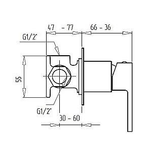 Смеситель для душа Migliore Kvant Black 30438 купить в интернет-магазине сантехники Sanbest