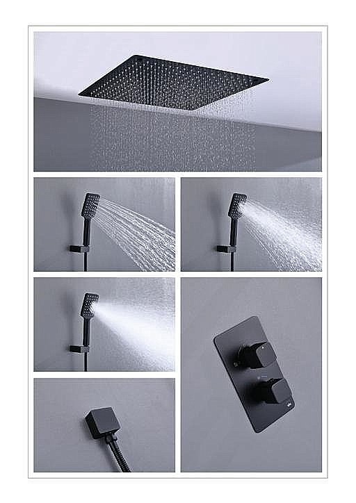 Душевая система Timo Petruma SX-5019/03SM черная матовая купить в интернет-магазине сантехники Sanbest