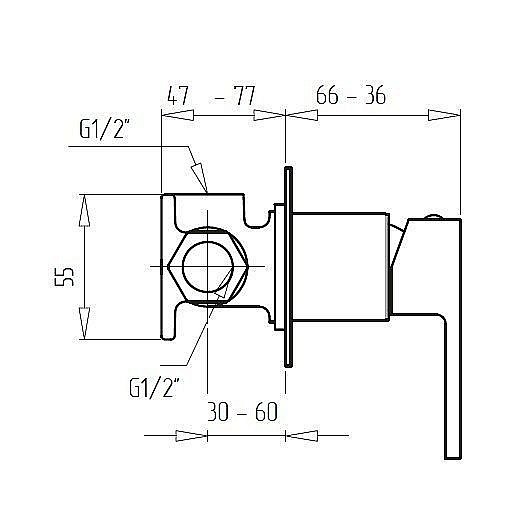 Смеситель для душа Migliore Kvant Black 30438 купить в интернет-магазине сантехники Sanbest