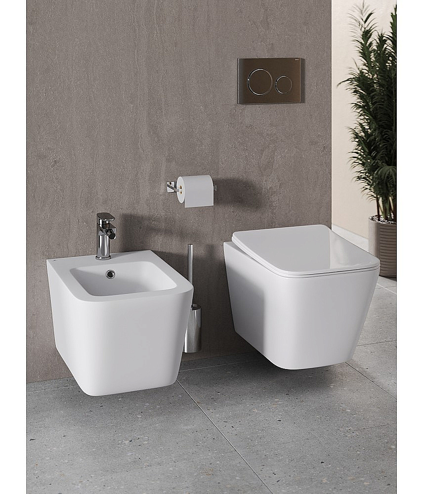 Биде подвесное Agger AT04310 белое купить в интернет-магазине Sanbest