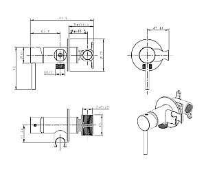 Гигиенический душ Bronze de Luxe SCANDI 701B черный купить в интернет-магазине сантехники Sanbest