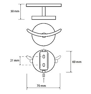 Крючок Bemeta NOX 102406020  черный матовый купить в интернет-магазине сантехники Sanbest
