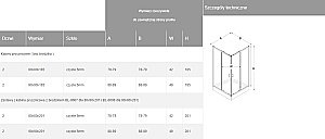Душевой уголок с поддоном NEW TRENDY SUVIA BLACK ZS-0011 80 x80 стекло прозрачное/профиль черный купить в интернет-магазине Sanbest