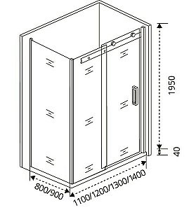 Душевой уголок Good door JAZZ WTW+SP 140x80 тонированный/бронза купить в интернет-магазине Sanbest