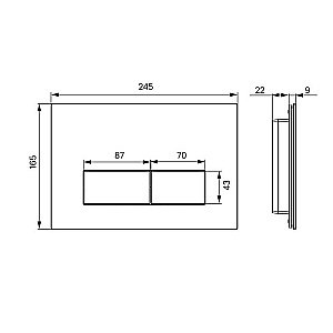 Кнопка для инсталляции IDDIS Uniglass 001 UNG02WCi77 купить в интернет-магазине сантехники Sanbest