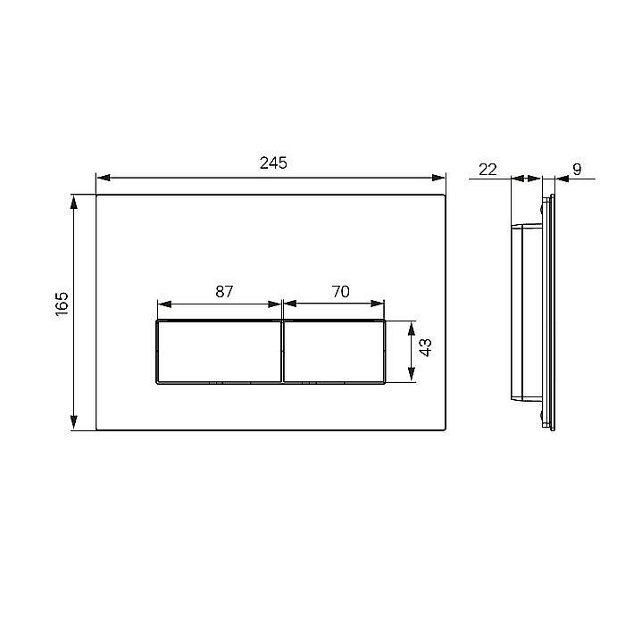 Кнопка для инсталляции IDDIS Uniglass 001 UNG02WCi77 купить в интернет-магазине сантехники Sanbest