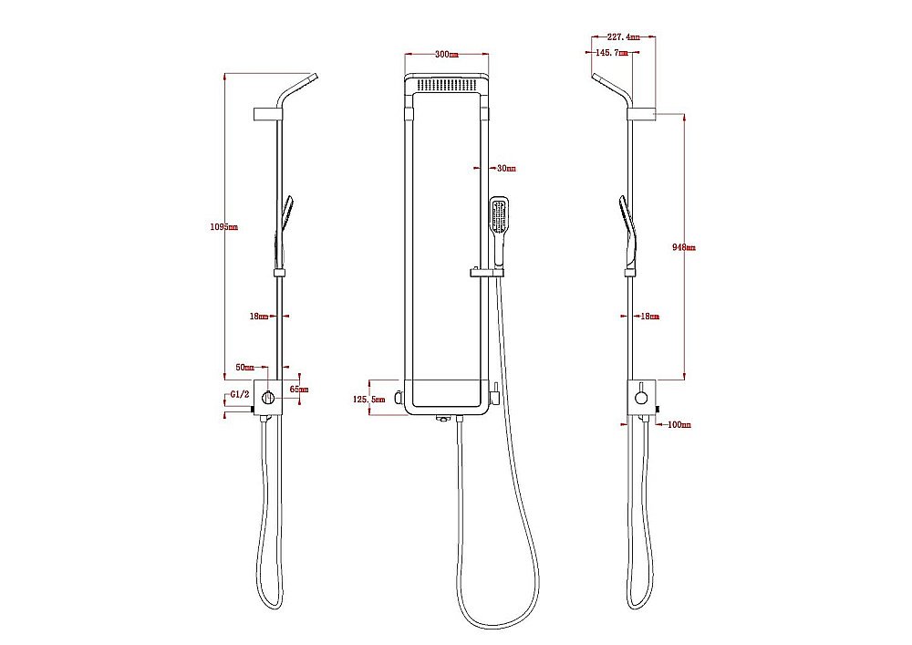 Душевая панель Black&White SEASONS Shine White W1210 белая купить в интернет-магазине сантехники Sanbest